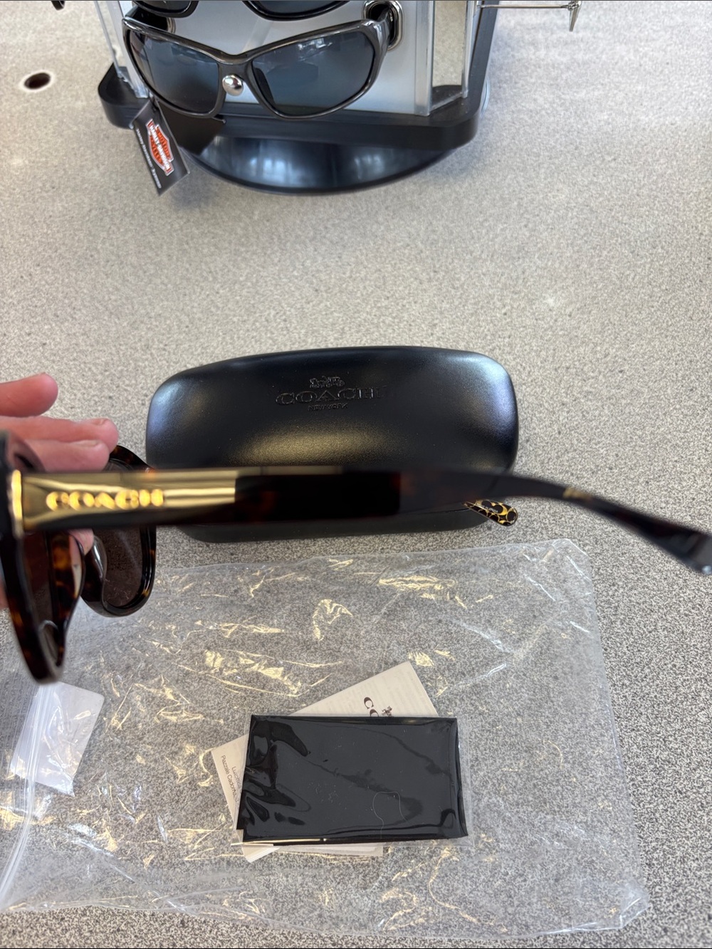 Coach Women's Tortoise Shell Sunglasses with Brown Lenses - Picture 4 of 8